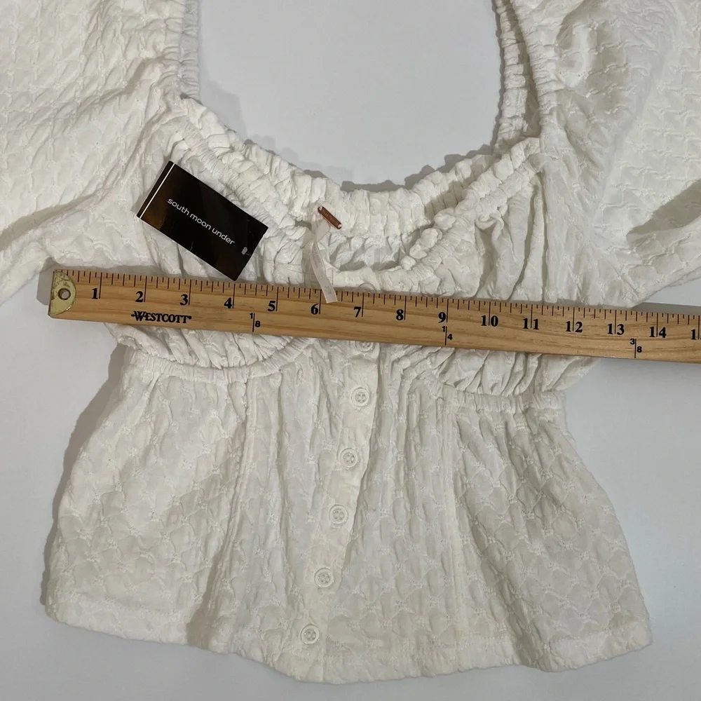 NWT Free People Ladybug Long Sleeve Top in White Size M